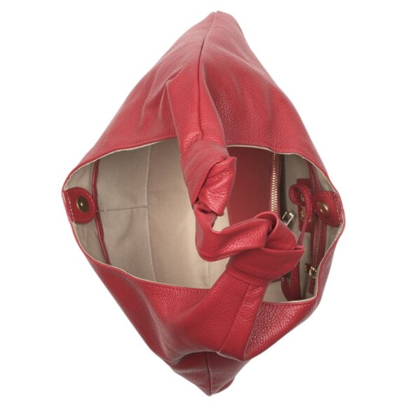 VIOLA CASTELLANI Made In Italy Leather Unlined Slouchy Hobo - Picture 2 of 4